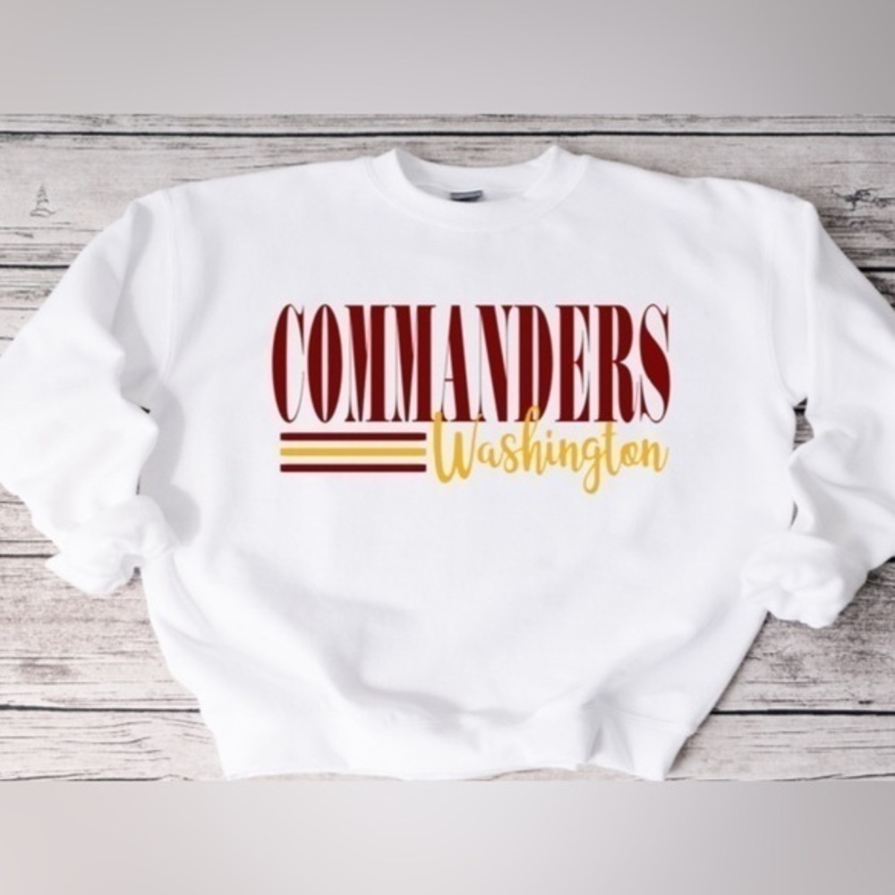 Commanders stripe crewneck - white